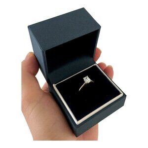 0.93kt LAB-GROWN DIAMOND Engagement Ring Solitaire Emerald Blue Nile 14k GOLD